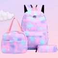 3pcs/set Computer Bag Large Capacity Fashion Women Nylon Casual Backpack Adjustable Strap School Knapsack Cute Gradient for Gift. 