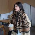 luxury Scarf Women Winter Warm Bufanda Shawl Wraps Thick Print For Female.