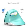 (COD) DELUX M618Mini Colorful Wireless Luminous Vertical Mouse Bluetooth Rechargeable Vertical Mouse. 