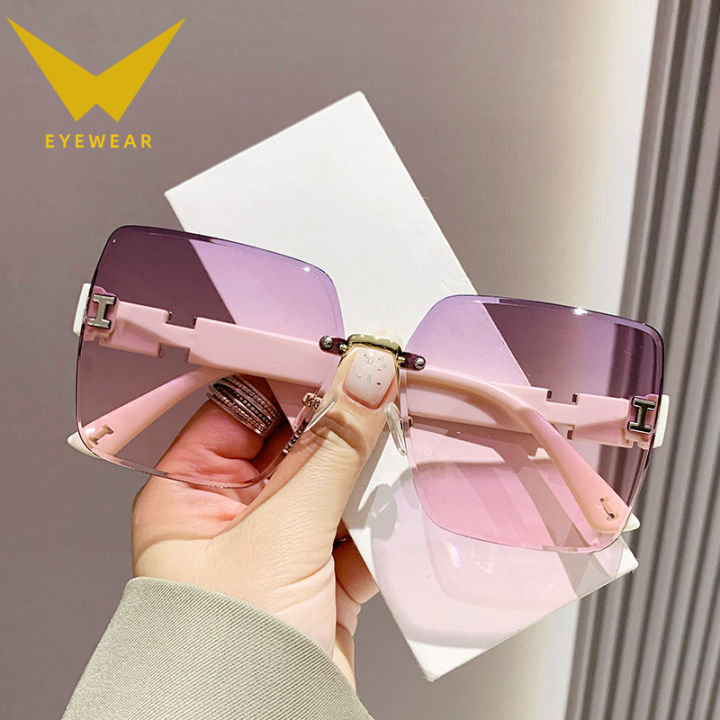 2023%20New%20Frameless%20Two-color%20Gradient%20Premium%20Women's%20Sunglasses%20Fashion%20Trend%20Douyin%20Internet%20Red%20Sunglasses%20Wholesale%20-%20Image%202