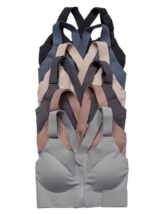 Large%20Size%20Sports%20Bra%20Women's%20Highly%20Shockproof%20YKK%20Front%20Zipper%20Running%20Bra%20Beauty%20Back%20Style%20Fitness%20bra%20-%20Image%205