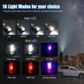 Mini Keychain LED Flashlight Multi-function Camping Flash Torch TYPE-C Fast Charging IP66 Waterproof Fluorescent Magnetic Warnin. 