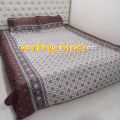 Double King Size Bedsheet With Two Pillow Cover - Bed Sheet, King Size Bedsheet, Double Size Bedsheet, Bedding Set, Bedsheet. 