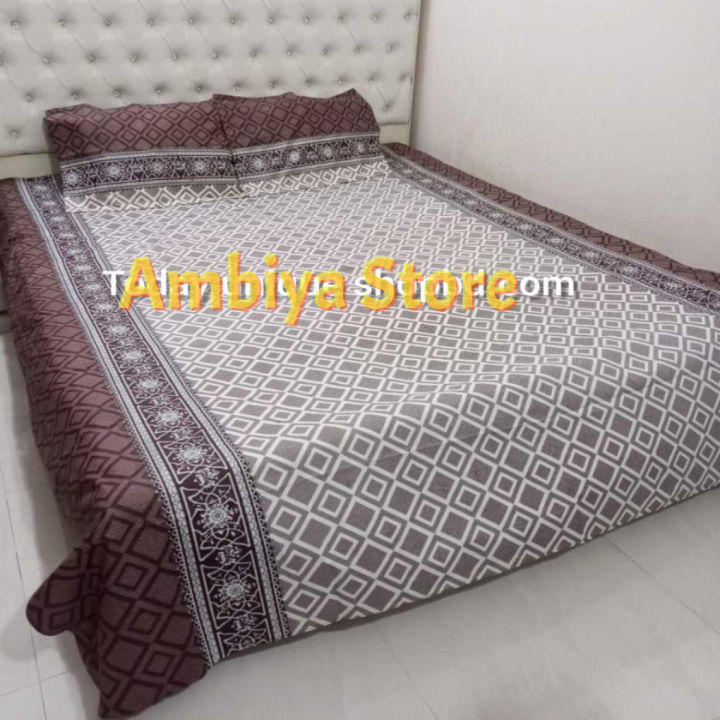 Double King Size Bedsheet With Two Pillow Cover - Bed Sheet, King Size Bedsheet, Double Size Bedsheet, Bedding Set, Bedsheet