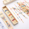 Baby Educational Wooden Traditional Mikado Spiel Pick Up Sticks Tool With Wood Box Game Develop Math Ability Learning Math Toys.