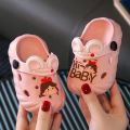 Children's Slippers Summer Boys and Girls Closed Toe Hole Shoes Cartoon Cute Non-Slip Infant Kid Baby Sandals. 