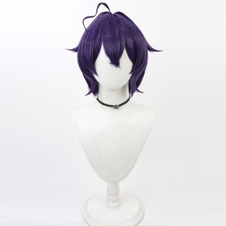 Hiiragi Utena Cosplay Wig Anime Mahou Shoujo ni Akogarete Magia Baiser Purple Short Hair Gushing Over Magical Girls