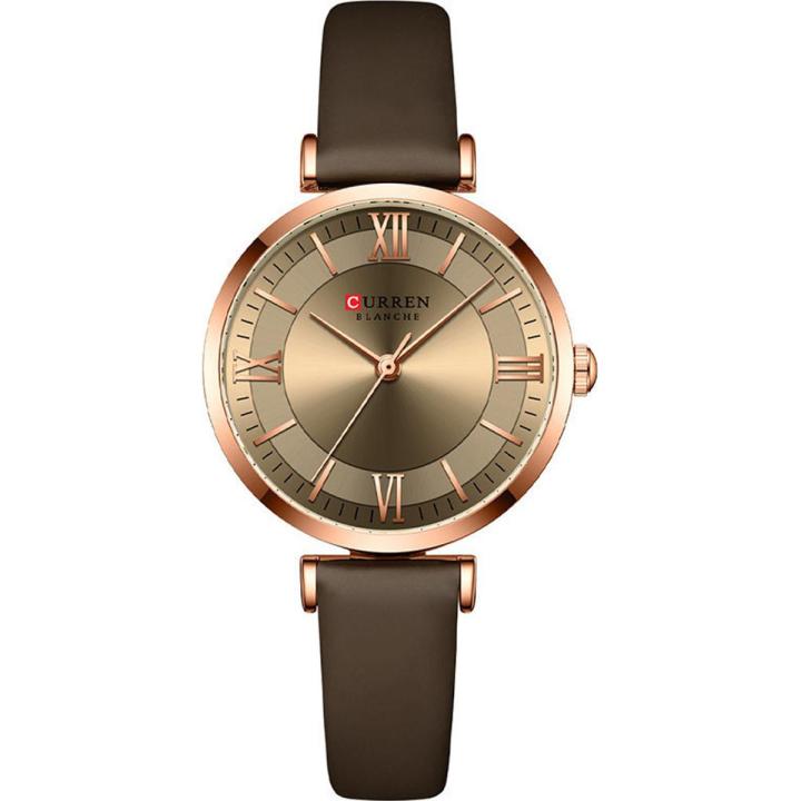 CURREN 9079-Coffee Ladies watch waterproof classic quartz watches
