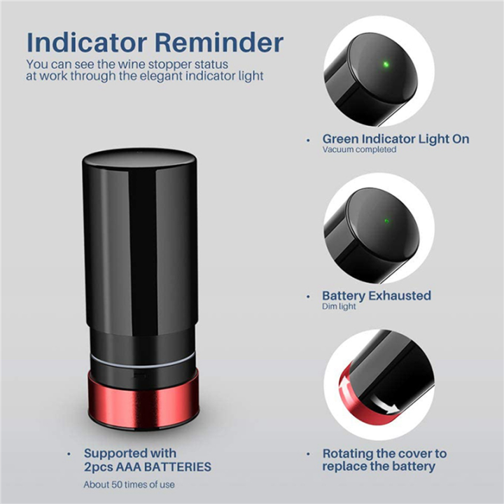 XHHDQES%202X%20Wine%20Stopper%20Vacuum,Electric%20Wine%20Bottle%20Stoppers,Reusable%20Wine%20Corks,Decorative%20Wine%20Saver%20Vacuum%20Plug%20-%20Image%208