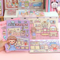 Tirado Bubble Quiet Cute 3D Girl Guka Handheld Ledger Book Scene Sticker.