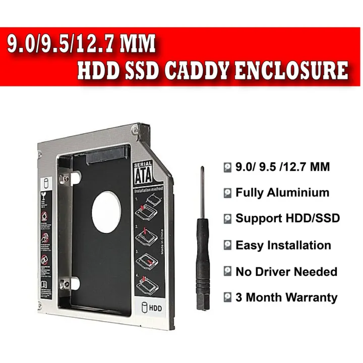 DVD%20to%20HDD%202nd%20SSD/HDD%20Caddy%20SATA%20Drive%20Enclosures%20-%20Black-9.5mm%20-%20Image%208