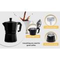 Aluminum Moka Pot 300ml Authentic Italian Espresso Coffee Maker for Stovetop Home Outdoor Black Red Coffee coffe Pot. 