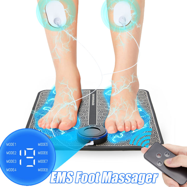 Electric EMS Foot Massage Pad Relief Pain Relax Feet Acupoints Massage Mat Shock Muscle Stimulation Improve Circulation