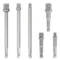 6Pcs 6'' & 3'' Impact Grade Socket Adapter Set 1/4'' 3/8'' 1/2'' Drive 1/4'' Hex Shank.