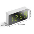 Digital Alarm Clock Mirror LED Night Lights Thermometer Wall Clock Lamp Square Rectangle Multi-function Desk Clocks LED display.