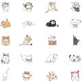 50Pcs Cartoon Cute Cat Cartoon Waterproof Sticker Skateboarding Snowboard Retro Vinyl Sticker Graffiti Notebook Sticker.