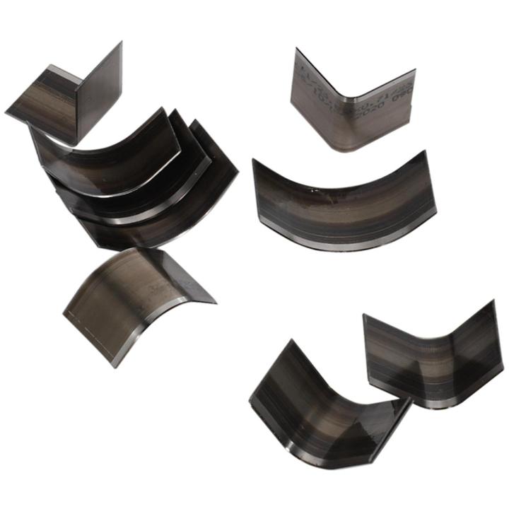 Leather Craft Tools Corner Round Hand Cutter Punch Leather Handmade Craft Tools Punching Hand 10Pcs Belt Edge Oval Shape - silver black