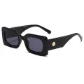 3316 Retro Thick Square Brown Glasses UV Protection Sunglasses. 