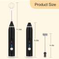 Milk Frother Handheld Coffee Frother Electric Whisk, USB Rechargeable Foam Maker Bubbler Egg Beater for Hot Chocolate.