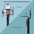 R1S Bluetooth Wireless Remote Selfie Stick LED light 3 in 1 Extendable Foldable Handheld Monopod Tripod Stand Holder.