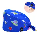 Sweat Absorbant Dust Proof Scrub Cap Buttons Adjustable Hat. 