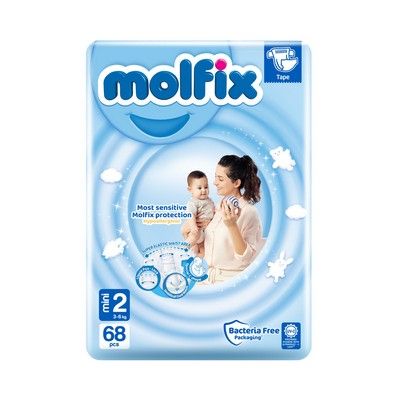 Molfix Baby Diaper Belt 2 Mini 3 to 6 kg 68 Pcs Pack, Turkey