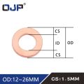 10Pcs DIN7603 M6 M8 M9 M10 M12 M14 M16 M18 M20 T3 O Ring Gasket Sealing Ring Copper Washer Boat Crush Washer Flat Seal Fitting.