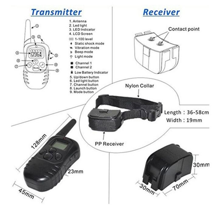 300m%20Remote%20Rechargeable%20And%20Waterproof%20Electronic%20%20Training%20Collar%20With%20LCD%20Display%20for%20Pet%20%20Stop%20Barking%20Collars%20998DR%20-%20Image%205