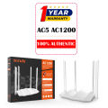 Tenda AC5 AC1200 Smart Dual-Band Wi-Fi Router. 