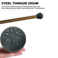 Rain Drum for Outside, Steel Tongue Drum 6 Notes 3 Inches Blue.