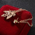 Eagle Wings Crystal Chain Brooch Metal Lapel Pin Brooches Suit Shirt Collar Men.
