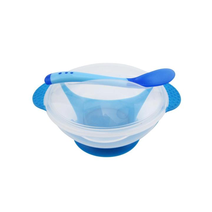 Random color -Baby Feeding Bowl with Spoon (1 Pcs)