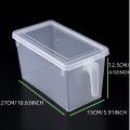 2pc Clear Food Storage Box Food Storage Container With Lid Plastic Kitchen And Pantry Organization Canisters. 