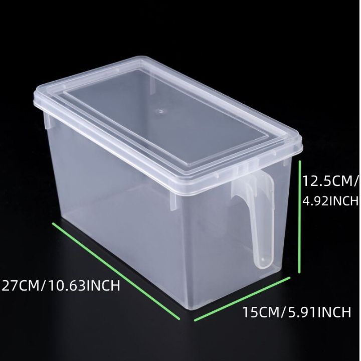 2pc%20Clear%20Food%20Storage%20Box%20Food%20Storage%20Container%20With%20Lid%20Plastic%20Kitchen%20And%20Pantry%20Organization%20Canisters%20-%20Image%206