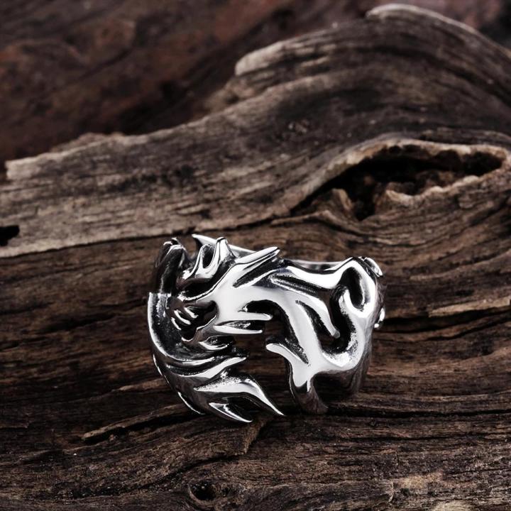 Adjustable Stainless Steel Dragon Rings For women