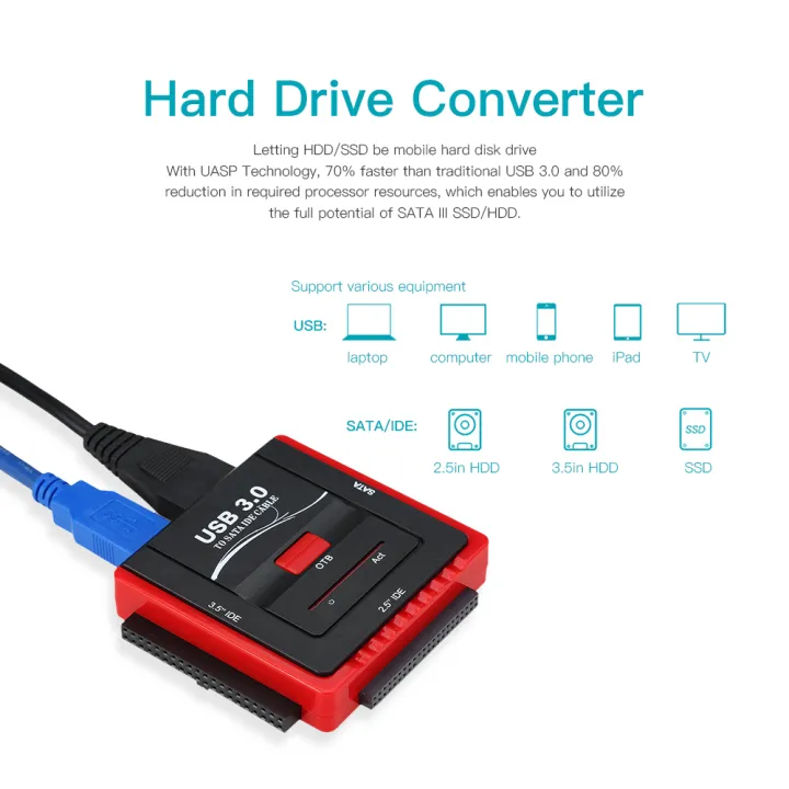 HXSJ%20USB%203.0%20To%20SATA/IDE%20Adapter%20Hard%20Drive%20Converter%20for%20Universal%202.5/3.5%20HDD/SSD%20Hard%20Drive%20Disk%20With%20Power%20Supply%20-%20Image%203