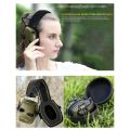 Tactical electronic earmuffs, noise proof earphones to protect hearing - dark green-2.