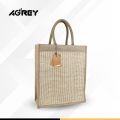 Handloom Jute Shopping Bag, Natural, 12"x14". 