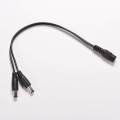 5.5 X 2.1mm Cctv Camera 1 Female To 2 Male Dc 12v Power Splitter Cable Adapter.