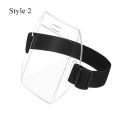 PVC Plastic Card Holder Polyester Reflective Wristband ID Card Holder Arm Adjustable ID Badge Elastic Arm Band ID Badge Holder.