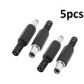 5pcs 2.1mm MALE POWER JACK 5V 12V DC Jack Male DC Power Jack 2.1mm Plug Power Supply Jack Adapters 2.1×5.5mm For LED Strips Cable. 
