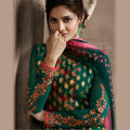 Georgette-Digital-Print-With-Embroidery-Salwar-Suit. 