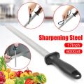 17Inch 600 Kitchen Grit Diamond Knife Sharpener Sharpening Steel Rod Stone.