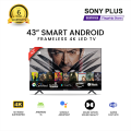 Sony Plus 43 inch Frameless Smart LED TV Wi-Fi Full HD 4K Supported Android Television. 