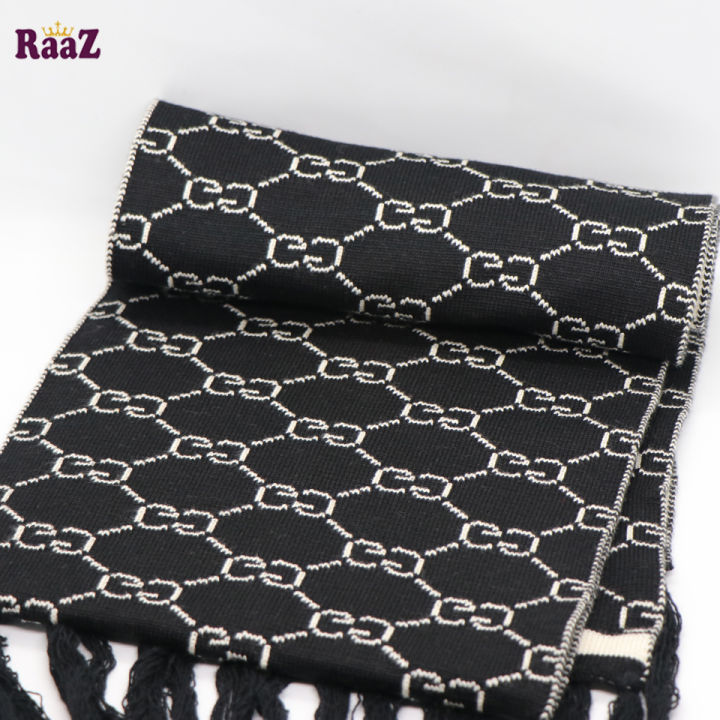 Black%20And%20White%20Woolen%20Scarf,%20Soft%20Muffler%20Stylish%20Fashion%20Scarf%20For%20Men%20And%20Women%20-%20Image%204