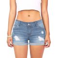 2024 Fashion Loose Hole Jeans Shorts With Pockets Cool Women Street Denim Booty Shorts New Summer Women's Denim Shorts Casual.