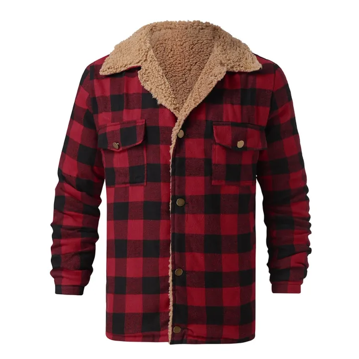 2021%20Men's%20Fashion%20Plaid%20Coat%20Compound%20Cardigan%20Casual%20Blouse%20Plush%20Tops%20Coat%20High%20Quality%20Loose%20Comfy%20Daily%20Coat%20Dropshipping%20-%20Image%204