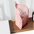 1 Pc Folding Zipper Travel Makeup Brush Bag Portable Mesh Cosmetic Bag Travel Makeup Bag Toothbrush Washing Organizer.