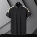 Summer New Solid Color Loose Short-sleeved Polo Shirt Men's All-match Light Mature Style Casual All-match Fashionable Lapel Top.