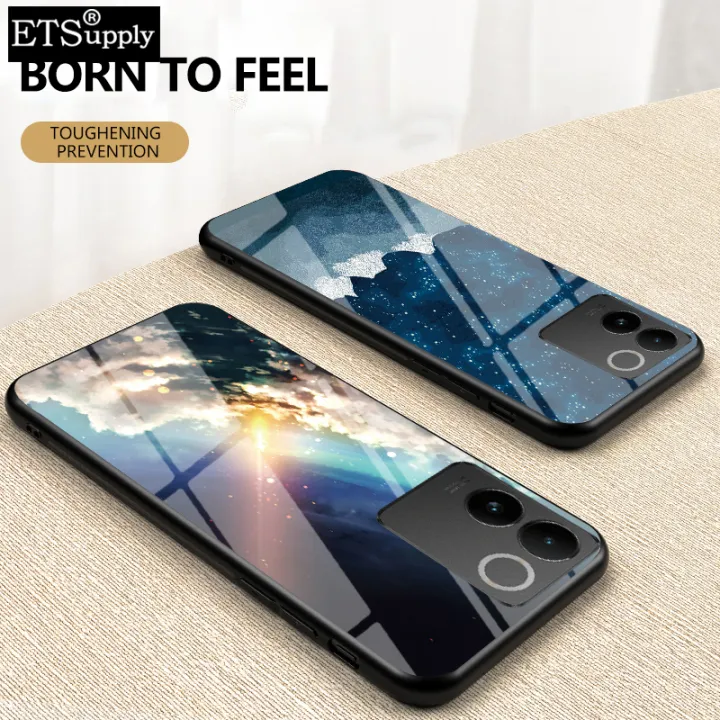 Phone%20case%20Vivo%20T2%20Pro%20Couple%20Starry%20Moon%20Mirroe%20Glass%20Protector%20Meteor%20Start%20Back%20Cover%20Vivo%20T2%20Pro%20case%20-%20Image%206